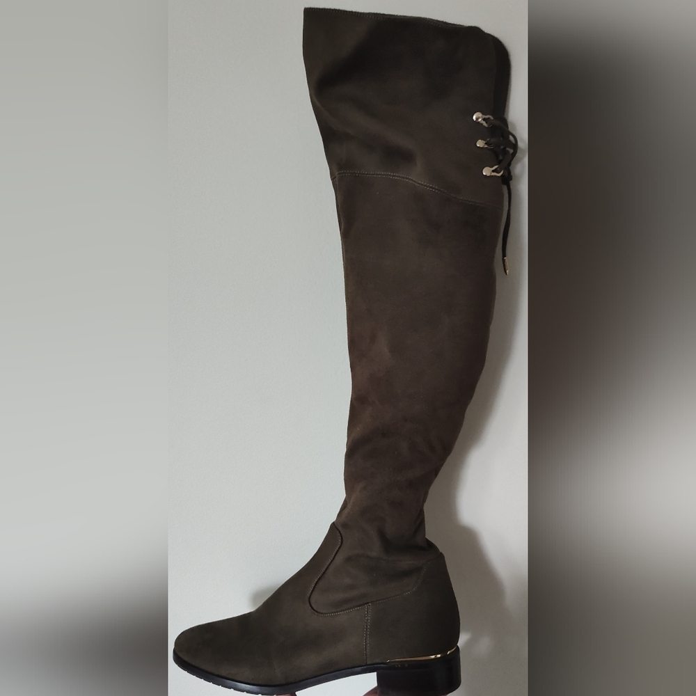 Ivanka Trump Lnde OTK Boot - Green, Size 9.5